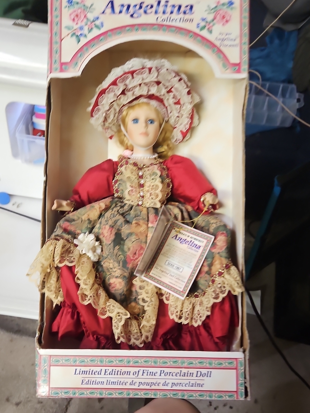 Red Porcelain Decorative Doll